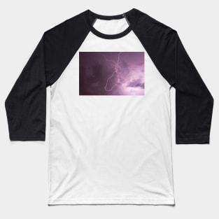 Lightning in storm cloud at night Baseball T-Shirt